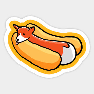 Corgi hot dog Sticker